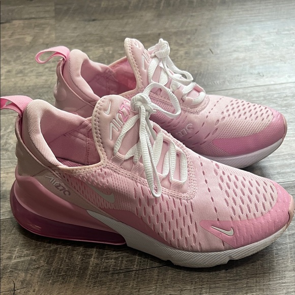 Nike Air Max 270 sneakers - pink, worn 2x, like new/size 5y or Women’s 6.5 - Picture 2 of 5
